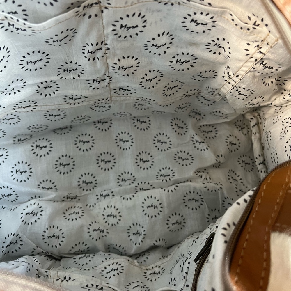 New Myra Bag Onyx Cowhide Leather Mini Small Duffel Western Travel Weekender - Picture 14 of 15